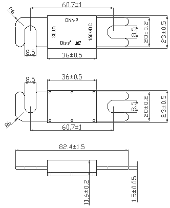 높은 차단 용량 DC150V 저전압 자동차 퓨즈