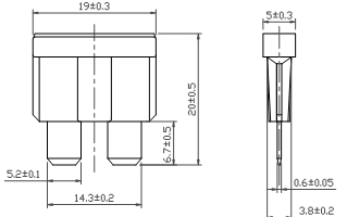 DC80V 30Amp 5G 통신 모듈 퓨즈 UL은 중국에서 자동차 블레이드 퓨즈를 증명했습니다