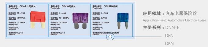 전기 차량과 5G 통신 모듈을 위한 DC80V 60Amp 자동차 블레이드 퓨즈
