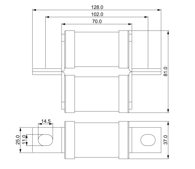 디스만 400 Amp DC 퓨즈 BS88 시리즈 내고 파멸 능력 퓨즈 영국 표준 （규격） 퓨즈