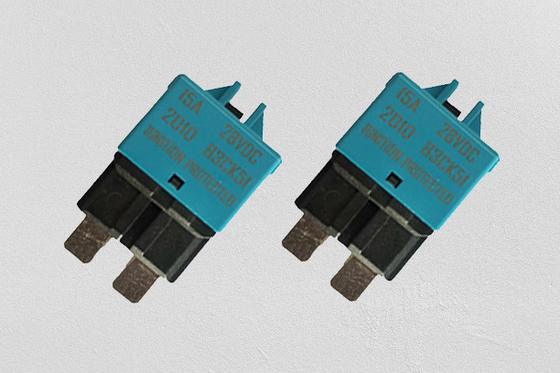 28VDC 리셋가능 회로 차단기 블레이드 퓨즈, 15A 자동 리세트 블레이드 퓨즈